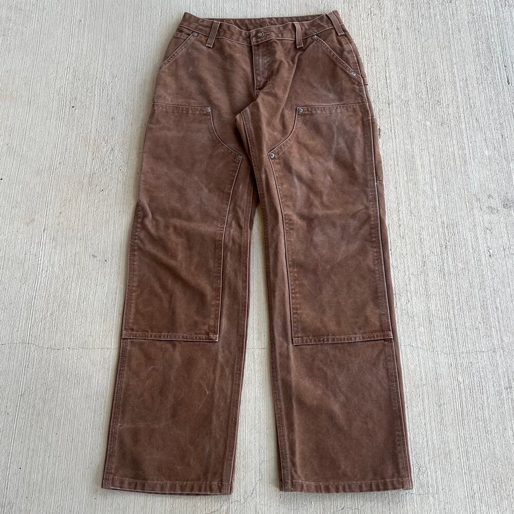 Carhartt WOMENS WB136 BRN brown double knee work wear carpenter pants